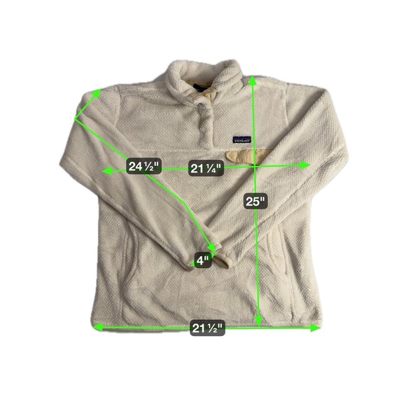 Patagonia Women's L Los Gatos Fleece Pullover Cream Beige Snap Thermal Pro - Picture 3 of 7